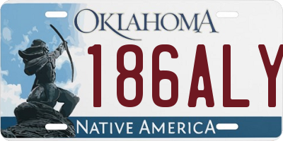 OK license plate 186ALY