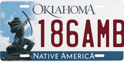 OK license plate 186AMB