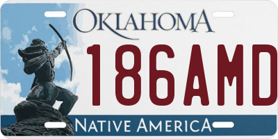 OK license plate 186AMD