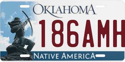 OK license plate 186AMH