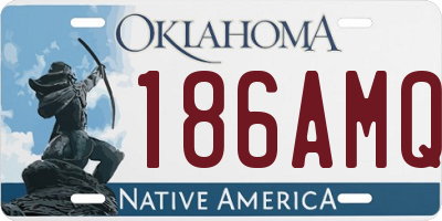 OK license plate 186AMQ
