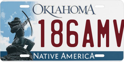 OK license plate 186AMV