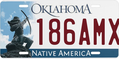 OK license plate 186AMX