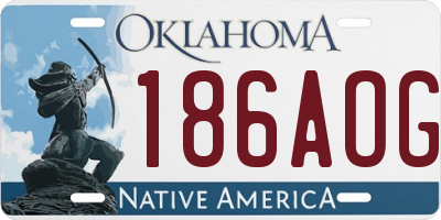 OK license plate 186AOG