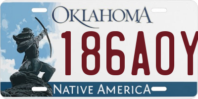 OK license plate 186AOY