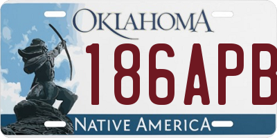 OK license plate 186APB