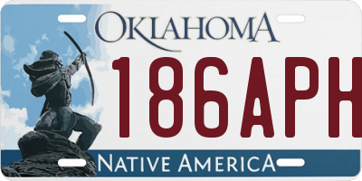 OK license plate 186APH