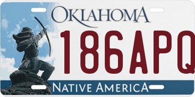 OK license plate 186APQ