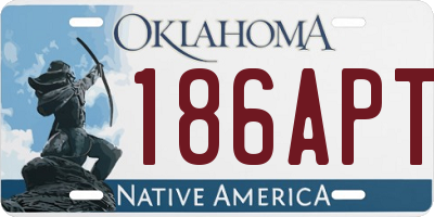 OK license plate 186APT