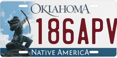 OK license plate 186APV
