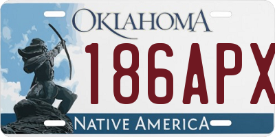 OK license plate 186APX