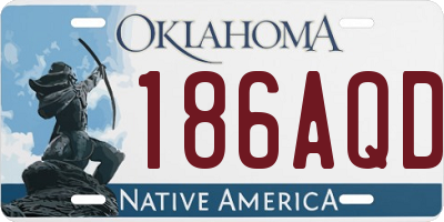 OK license plate 186AQD