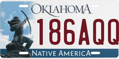 OK license plate 186AQQ