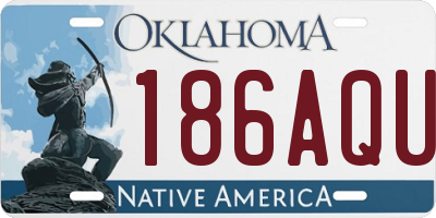 OK license plate 186AQU