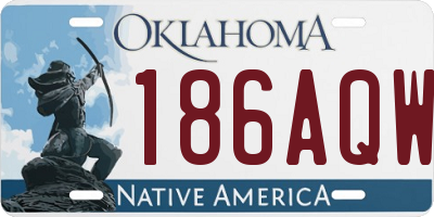 OK license plate 186AQW