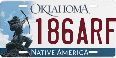 OK license plate 186ARF