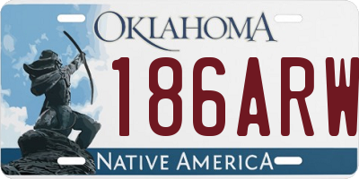 OK license plate 186ARW