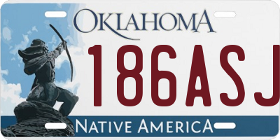 OK license plate 186ASJ
