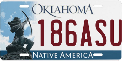 OK license plate 186ASU