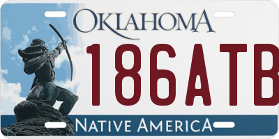 OK license plate 186ATB