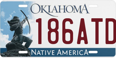 OK license plate 186ATD