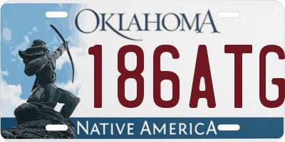 OK license plate 186ATG