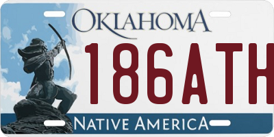OK license plate 186ATH