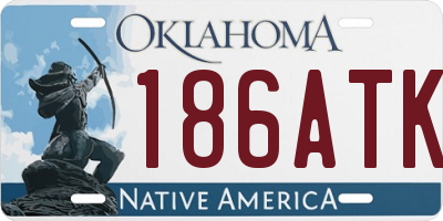OK license plate 186ATK