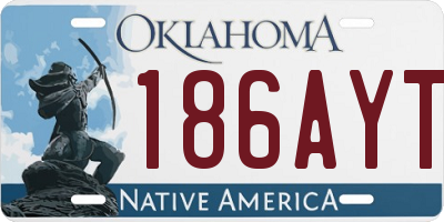 OK license plate 186AYT