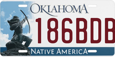 OK license plate 186BDB