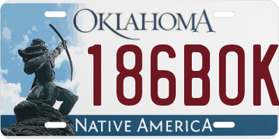 OK license plate 186BOK