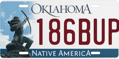 OK license plate 186BUP