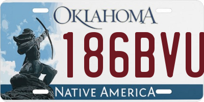 OK license plate 186BVU
