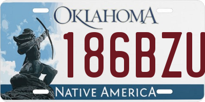 OK license plate 186BZU
