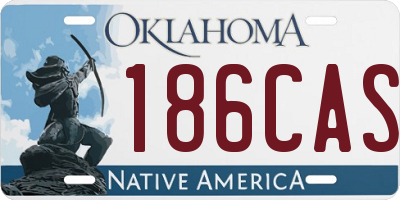OK license plate 186CAS