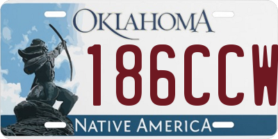 OK license plate 186CCW