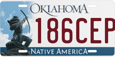 OK license plate 186CEP