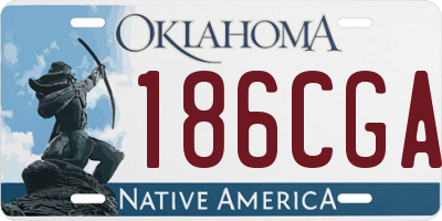 OK license plate 186CGA