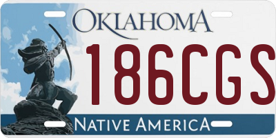 OK license plate 186CGS