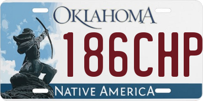 OK license plate 186CHP