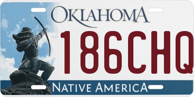 OK license plate 186CHQ
