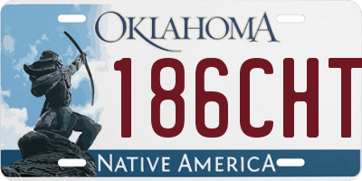 OK license plate 186CHT
