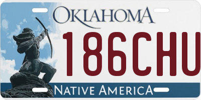 OK license plate 186CHU