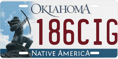 OK license plate 186CIG