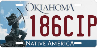 OK license plate 186CIP