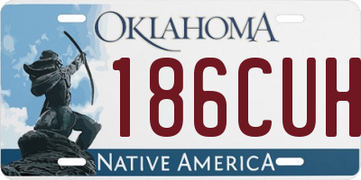OK license plate 186CUH
