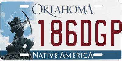 OK license plate 186DGP