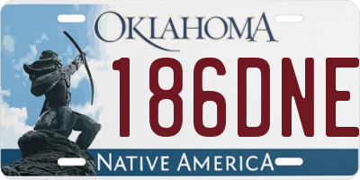 OK license plate 186DNE