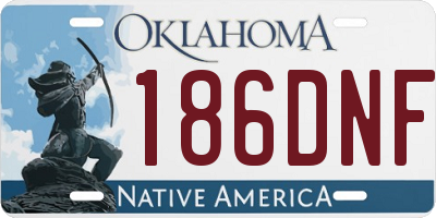 OK license plate 186DNF