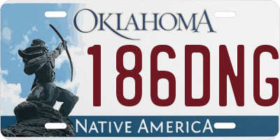 OK license plate 186DNG